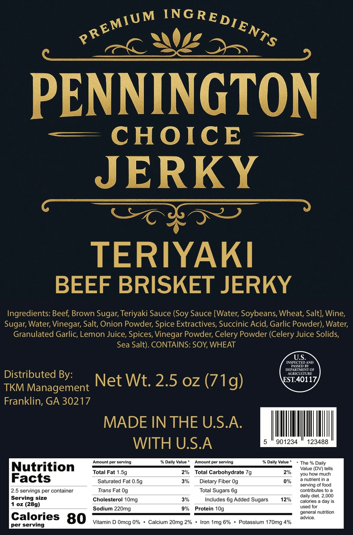 Pennington Jerky - Teriyaki